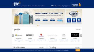 Shop online and earn KF Miles with KrisFlyer Spree