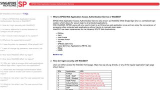 SPICE Web Application Access Authentication Known Issues and ...