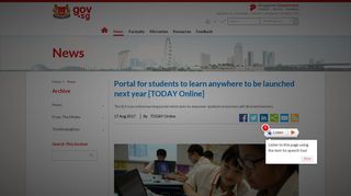 gov.sg | Portal for students to learn anywhere to be launched next ...