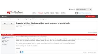 Investor's Edge: Adding multiple bank accounts to single login ...