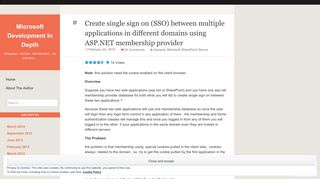Create single sign on (SSO) between multiple applications in different ...