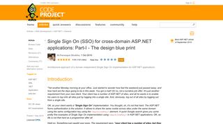 Single Sign On (SSO) for cross-domain ASP.NET applications: Part-I ...