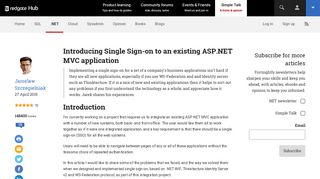 Introducing Single Sign-on to an existing ASP.NET MVC application ...