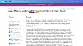 Single Mobility System (SMS)/Coalition Mobility System (CMS ...