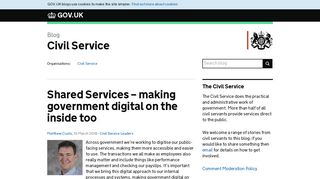 Shared Services – making government digital on the inside too - Civil ...