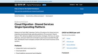 Cloud Migration - Shared Services Single Operating Platform - Digital ...