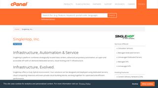 SingleHop, Inc. - Hosting Partner Directory | cPanel, L.L.C.