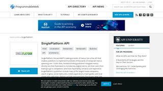 SinglePlatform API | ProgrammableWeb