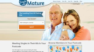 Over 60s - single and mature dating