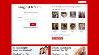Log In To Your Over 70 Dating Account - Singles Over 70 Dating