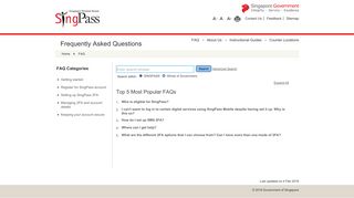 SingPass - FAQ - gov.sg