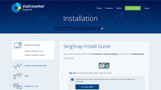 SingSnap - Free Hit Counter, Visitor Tracker and Web Stats - Statcounter