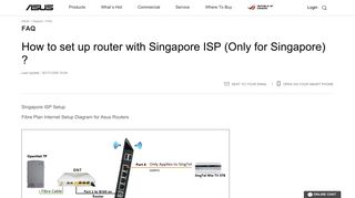 How to set up router with Singapore ISP (Only for Singapore) - Asus