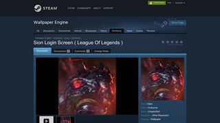 Steam Workshop :: Sion Login Screen ( League Of Legends )
