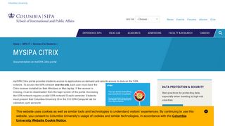 mySIPA Citrix | Columbia SIPA