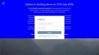 Log in | Siphon
