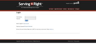 Serving It Right - Login
