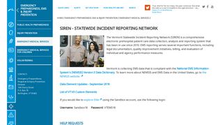 SIREN - Statewide Incident Reporting Network | Vermont Department ...