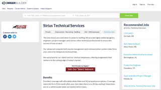 Work at Sirius Technical Services | CareerBuilder