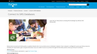 Connect - Connect to SIRS Databases - ProQuest