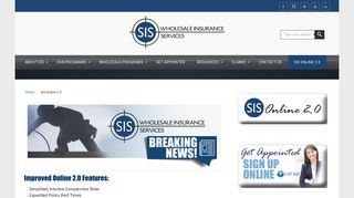 SIS Online 2.0 – SIS Insurance Services