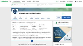 Working at SIS Wholesale Insurance Services | Glassdoor