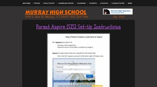 Murray High School Information - Parent SIS Access