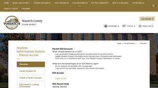 Student Information System - Parent Access / Overview - Wasatch.edu
