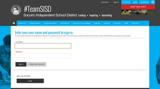 Sign In - Socorro Independent School District