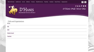 D'Hanis Independent School District: Clubs & Organizations