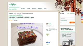 5 Second Chocolate Coconut Slice by Sistermixin. A Thermomix