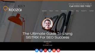 The Ultimate Guide To Using SISTRIX For SEO Success | Koozai