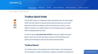 Toolbox Quick Guide - SISTRIX