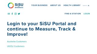 LOGIN — SiSU Wellness - Measure. Track. Improve.