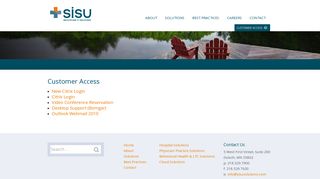 Customer Access - Sisu Healthcare IT Solutions