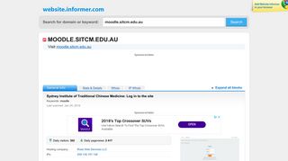 moodle.sitcm.edu.au at WI. Sydney Institute of Traditional Chinese ...