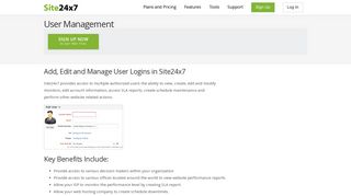 User Management: Site24x7