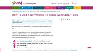 How To Add Your Website To Baidu Webmaster Tools - Yoast ...