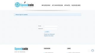Please login to website - Speedcoin