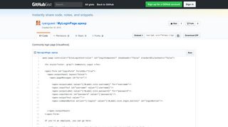 Community login page [Visualforce] · GitHub