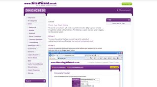 SiteWizard Knowledge Base - Check Your Email Online