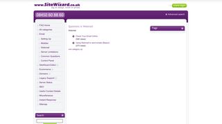 SiteWizard Knowledge Base - Webmail - SiteWizard Support