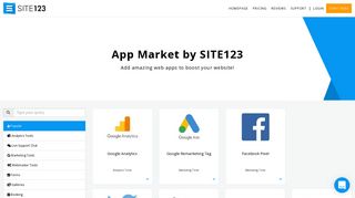 App Market | Web Apps - SITE123