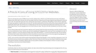 4 Pros & 4 Cons of Using SITE123 For Websites | Devsaran