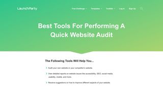 Best Tools For Performing A Quick Website Audit | LaunchParty