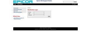 SiteBuilder Login - Epicor Silk Support Center