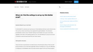 Where do I find the settings to set up my Site Builder email? – Help ...