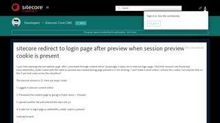 sitecore redirect to login page after preview when session preview ...