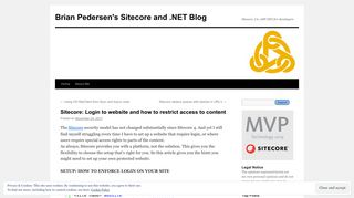 Sitecore: Login to website and how to restrict access to content | Brian ...