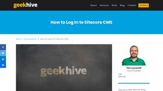 How to Log In to Sitecore CMS | GeekHive